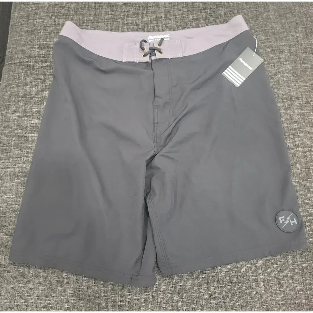 Fasthouse After Hours Stocker Boardshorts Men’s 38 NWT Black 21” Swim Shorts